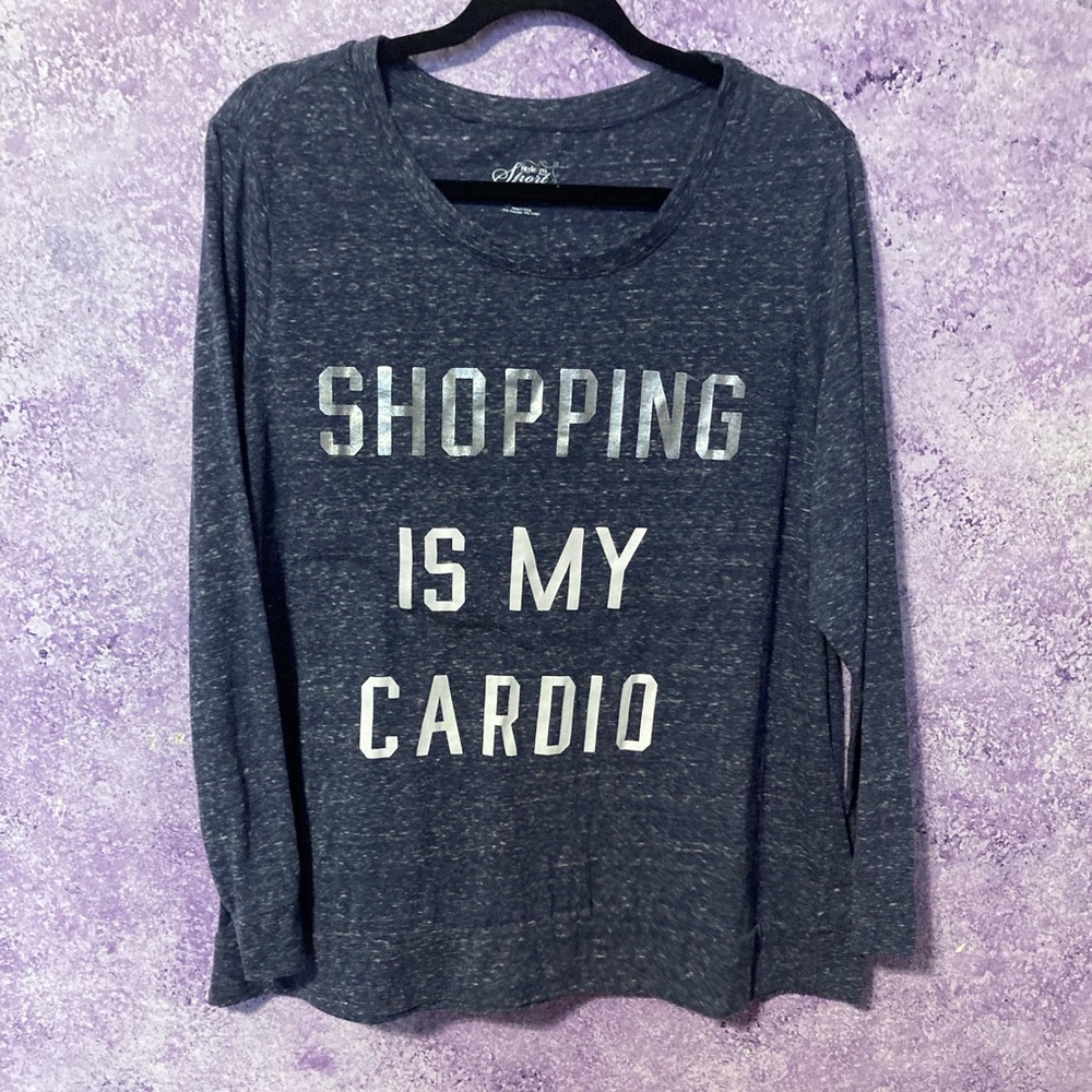 Shopping is my cardio long sleeve tee